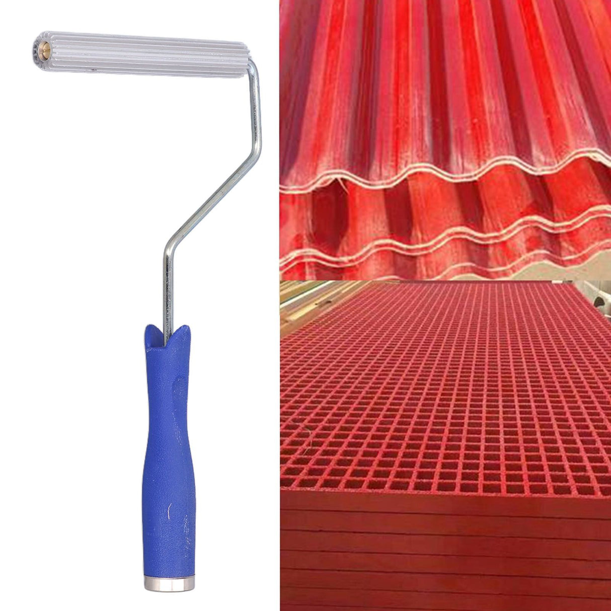 21x150mm Fiberglass Laminating Bubble Roller Durable Aluminium Alloy Fiberglass Roller