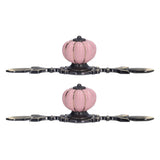 2pcs/set Hand Painted Pumpkin Drawer Knobs Chinese Pastoral Style Ceramic Cabinet HandlePink