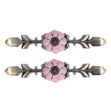 2pcs/set Hand Painted Pumpkin Drawer Knobs Chinese Pastoral Style Ceramic Cabinet HandlePink