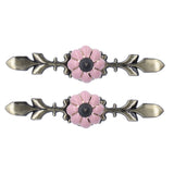2pcs/set Hand Painted Pumpkin Drawer Knobs Chinese Pastoral Style Ceramic Cabinet HandlePink