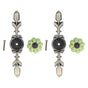 2pcs/set Hand Painted Pumpkin Drawer Knobs Chinese Pastoral Style Ceramic Cabinet HandleGreen