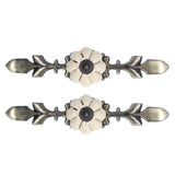 2pcs/set Hand Painted Pumpkin Drawer Knobs Chinese Pastoral Style Ceramic Cabinet HandleWhite - Rear View