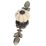 2pcs/set Hand Painted Pumpkin Drawer Knobs Chinese Pastoral Style Ceramic Cabinet HandleWhite