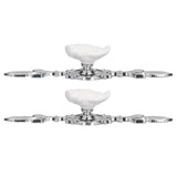 2 Set Drawer Knobs Pull Handles Ceramics Cabinet Cupboard Door Decorative Knobs with Plate for Kitchen Bathroom Office1088D Madarine - 45-Degree Angle