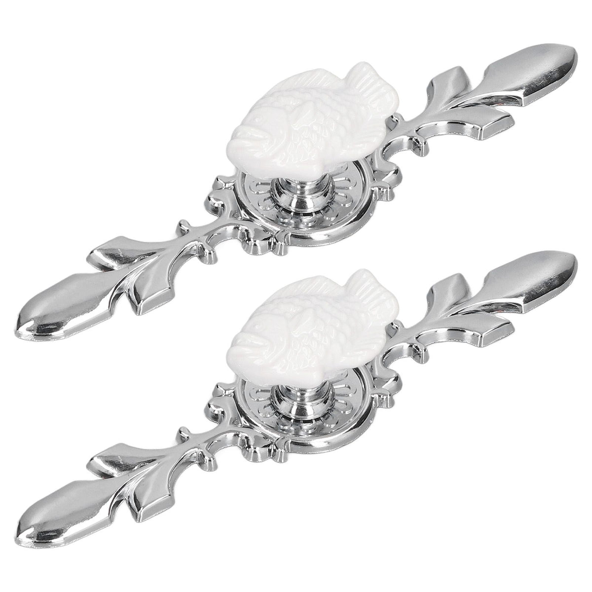 2 Set Drawer Knobs Pull Handles Ceramics Cabinet Cupboard Door Decorative Knobs with Plate for Kitchen Bathroom Office1088D Madarine