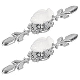 2 Set Drawer Knobs Pull Handles Ceramics Cabinet Cupboard Door Decorative Knobs with Plate for Kitchen Bathroom Office1088D Madarine - Extra Image