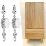 2 Set Drawer Knobs Pull Handles Ceramics Cabinet Cupboard Door Decorative Knobs with Plate for Kitchen Bathroom Office1088D Madarine - Extra Image