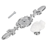 2 Set Drawer Knobs Pull Handles Ceramics Cabinet Cupboard Door Decorative Knobs with Plate for Kitchen Bathroom Office1088D Madarine
