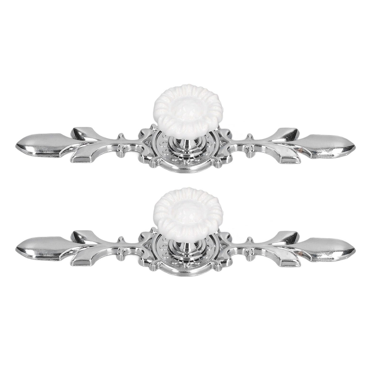 2 Set Drawer Knobs Pull Handles Ceramics Cabinet Cupboard Door Decorative Knobs with Plate for Kitchen Bathroom Office1088D Sunflower