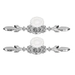 2 Set Drawer Knobs Pull Handles Ceramics Cabinet Cupboard Door Decorative Knobs with Plate for Kitchen Bathroom Office1088D Sunflower