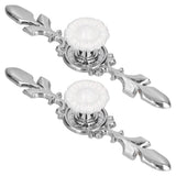 2 Set Drawer Knobs Pull Handles Ceramics Cabinet Cupboard Door Decorative Knobs with Plate for Kitchen Bathroom Office1088D Sunflower