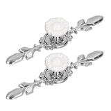 2 Set Drawer Knobs Pull Handles Ceramics Cabinet Cupboard Door Decorative Knobs with Plate for Kitchen Bathroom Office1088D Sunflower