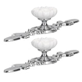 2 Set Drawer Knobs Pull Handles Ceramics Cabinet Cupboard Door Decorative Knobs with Plate for Kitchen Bathroom Office1088D Sunflower