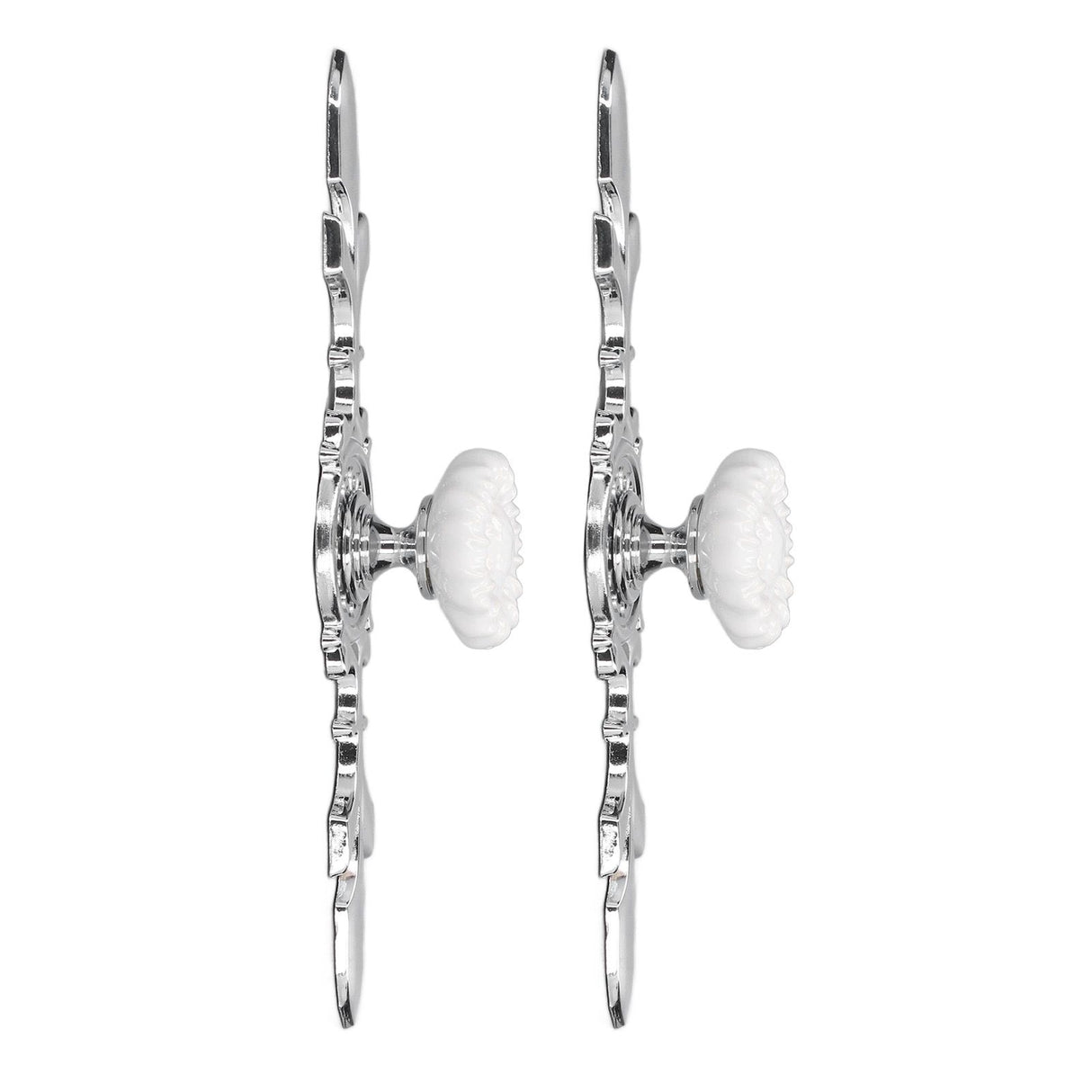 2 Set Drawer Knobs Pull Handles Ceramics Cabinet Cupboard Door Decorative Knobs with Plate for Kitchen Bathroom Office1088D Sunflower