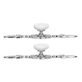 2 Set Drawer Knobs Pull Handles Ceramics Cabinet Cupboard Door Decorative Knobs with Plate for Kitchen Bathroom Office1088D Sunflower