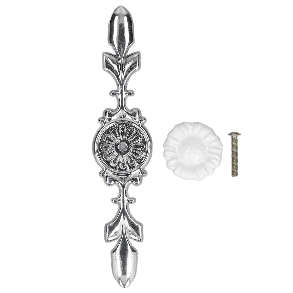 2 Set Drawer Knobs Pull Handles Ceramics Cabinet Cupboard Door Decorative Knobs with Plate for Kitchen Bathroom Office1088D Sunflower