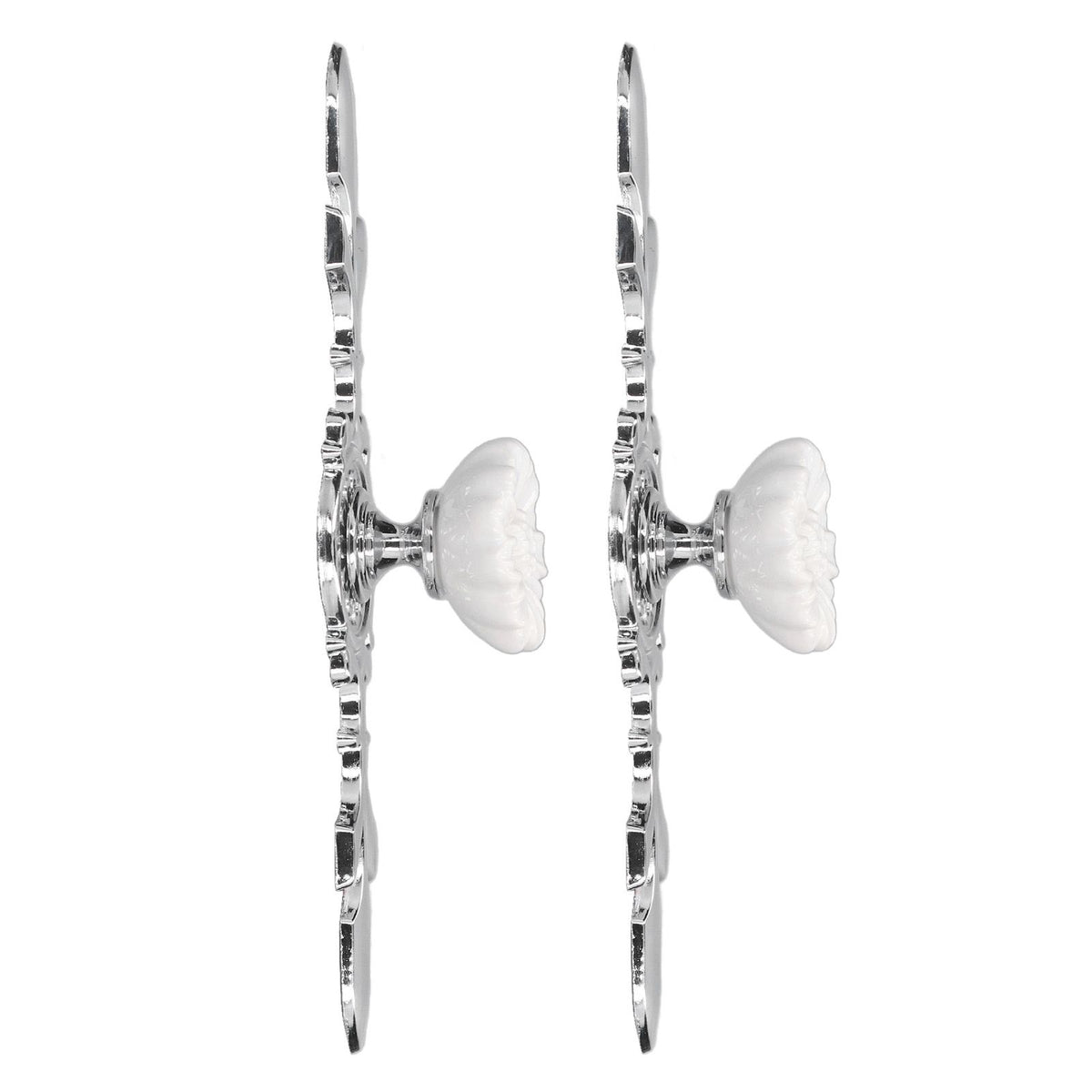 2 Set Drawer Knobs Pull Handles Ceramics Cabinet Cupboard Door Decorative Knobs with Plate for Kitchen Bathroom Office1088D Magnolia