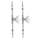 2 Set Drawer Knobs Pull Handles Ceramics Cabinet Cupboard Door Decorative Knobs with Plate for Kitchen Bathroom Office1088D Magnolia