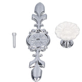 2 Set Drawer Knobs Pull Handles Ceramics Cabinet Cupboard Door Decorative Knobs with Plate for Kitchen Bathroom Office1088D Magnolia