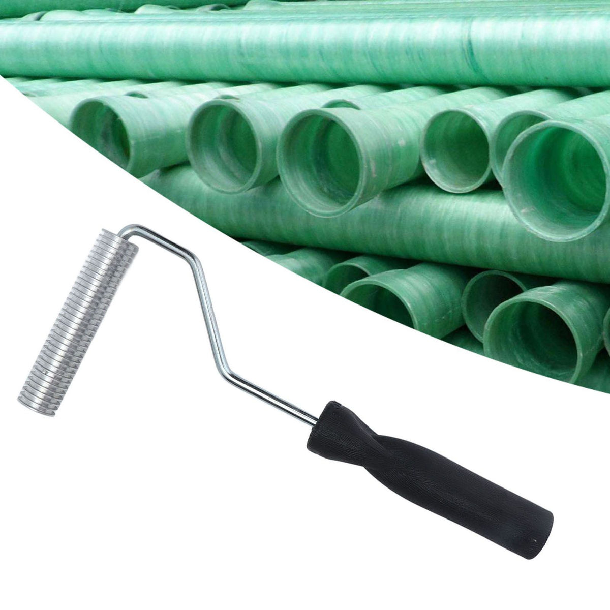 Fiberglass Laminating Roller 21x100mm Bubble Roller Aluminum Acetone Washable for Glass Manufacturing
