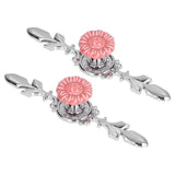 2 Set Drawer Knobs Pull Handles Ceramics Cabinet Decorative Knobs with Plate for Kitchen Bathroom Office Decoration1088D Sunflower - 45-Degree Angle