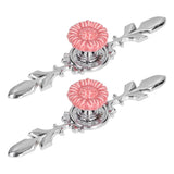 2 Set Drawer Knobs Pull Handles Ceramics Cabinet Decorative Knobs with Plate for Kitchen Bathroom Office Decoration1088D Sunflower