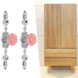 2 Set Drawer Knobs Pull Handles Ceramics Cabinet Decorative Knobs with Plate for Kitchen Bathroom Office Decoration1088D Sunflower