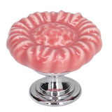 2 Set Drawer Knobs Pull Handles Ceramics Cabinet Decorative Knobs with Plate for Kitchen Bathroom Office Decoration1088D Sunflower - Extra Image