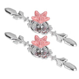 2 Set Drawer Knobs Pull Handles Ceramics Cabinet Decorative Knobs with Plate for Kitchen Bathroom Office Decoration1088D Sea Star