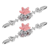 2 Set Drawer Knobs Pull Handles Ceramics Cabinet Decorative Knobs with Plate for Kitchen Bathroom Office Decoration1088D Sea Star