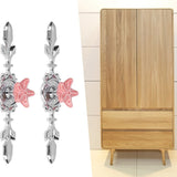 2 Set Drawer Knobs Pull Handles Ceramics Cabinet Decorative Knobs with Plate for Kitchen Bathroom Office Decoration1088D Sea Star - Extra Image