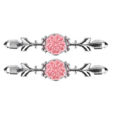 2 Set Drawer Knobs Pull Handles Ceramics Cabinet Decorative Knobs with Plate for Kitchen Bathroom Office Decoration1088D Magnolia