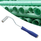 Fiberglass Roller Fine Workmanship Comfortable Hold Ergonomic Design Wooden Handle Fiberglass Roller Tool - Extra Image