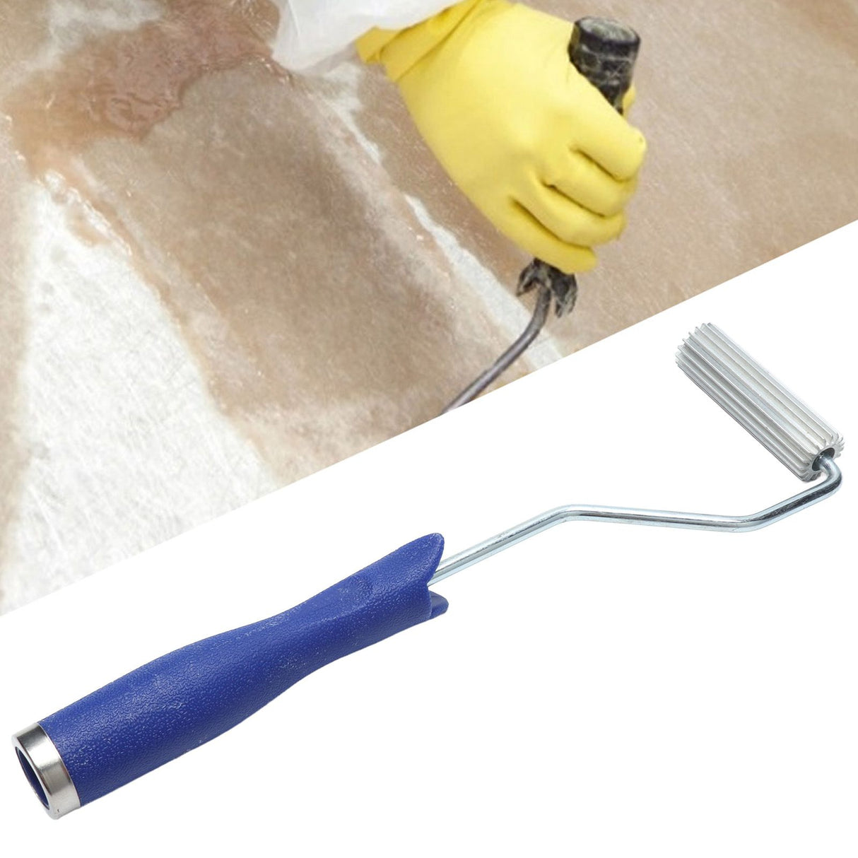 Fiberglass Roller Fine Workmanship Comfortable Hold Ergonomic Design Wooden Handle Fiberglass Roller Tool