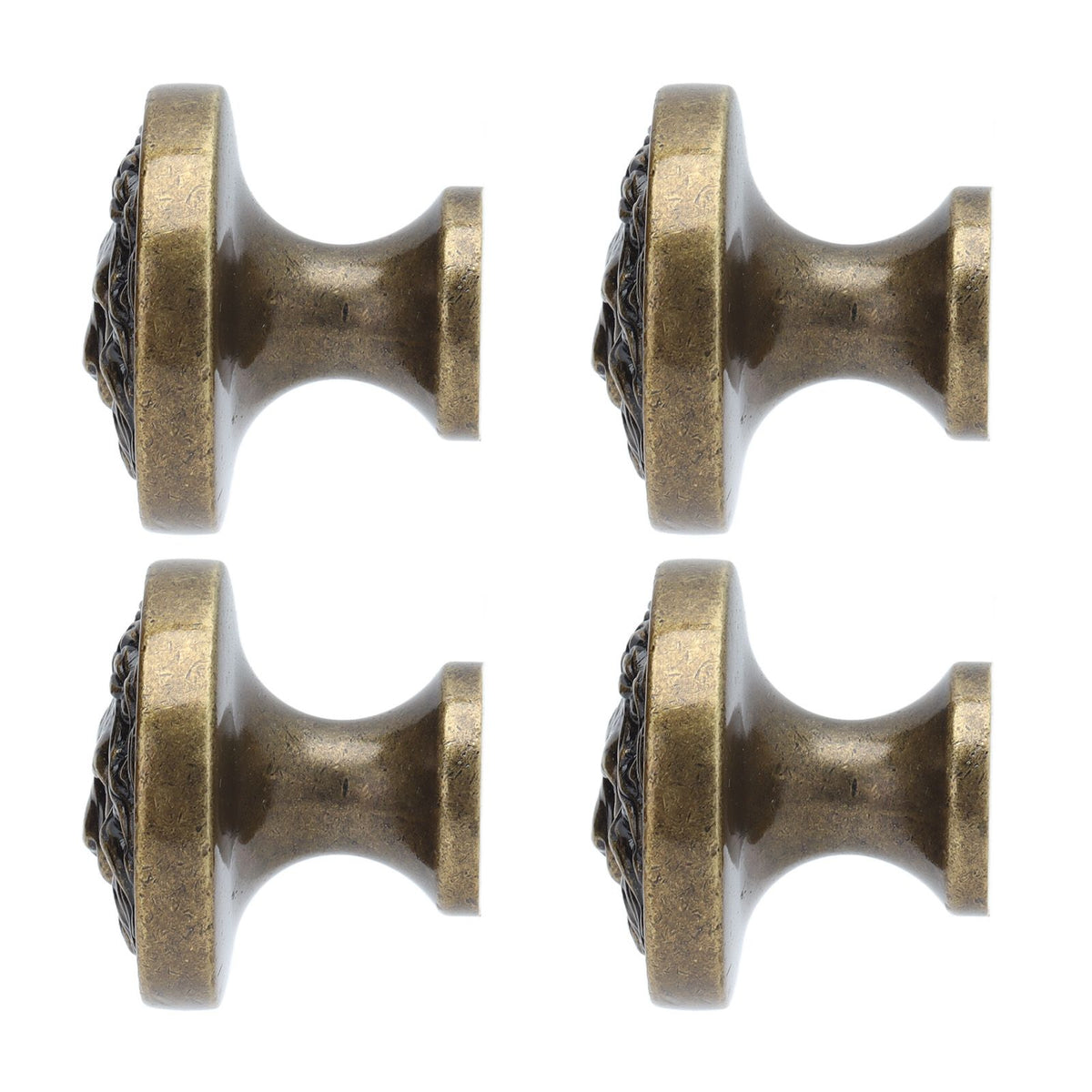 4Set Lion Head Zinc Alloy Cabinet Door Handle Modern Antique Cartoon Solid Drawer Pull Circular Single Hole Buckle Hand399 Lion Head Bronze