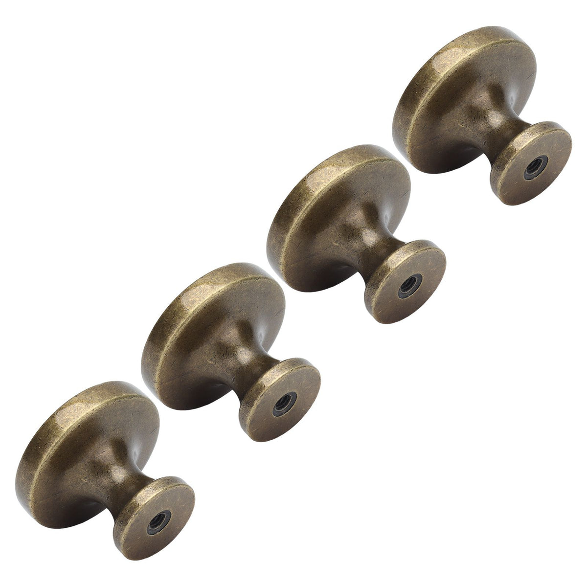 4Set Lion Head Zinc Alloy Cabinet Door Handle Modern Antique Cartoon Solid Drawer Pull Circular Single Hole Buckle Hand399 Lion Head Bronze