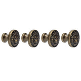 4Set Lion Head Zinc Alloy Cabinet Door Handle Modern Antique Cartoon Solid Drawer Pull Circular Single Hole Buckle Hand399 Lion Head Bronze