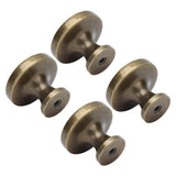 4Set Lion Head Zinc Alloy Cabinet Door Handle Modern Antique Cartoon Solid Drawer Pull Circular Single Hole Buckle Hand399 Lion Head Bronze - Extra Image