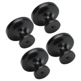 4Set Lion Head Zinc Alloy Cabinet Door Handle Modern Antique Cartoon Solid Drawer Pull Circular Single Hole Buckle Hand399 Lion Head Black - Rear View