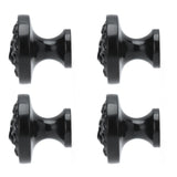 4Set Lion Head Zinc Alloy Cabinet Door Handle Modern Antique Cartoon Solid Drawer Pull Circular Single Hole Buckle Hand399 Lion Head Black - Extra Image