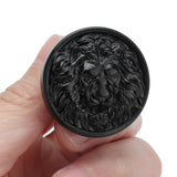 4Set Lion Head Zinc Alloy Cabinet Door Handle Modern Antique Cartoon Solid Drawer Pull Circular Single Hole Buckle Hand399 Lion Head Black - Extra Image