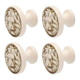 4Set Lion Head Zinc Alloy Cabinet Door Handle Modern Antique Cartoon Solid Drawer Pull Circular Single Hole Buckle Hand399 Lion Head Ivory - 45-Degree Angle