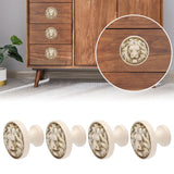 4Set Lion Head Zinc Alloy Cabinet Door Handle Modern Antique Cartoon Solid Drawer Pull Circular Single Hole Buckle Hand399 Lion Head Ivory