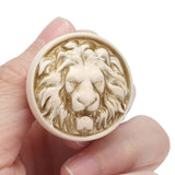 4Set Lion Head Zinc Alloy Cabinet Door Handle Modern Antique Cartoon Solid Drawer Pull Circular Single Hole Buckle Hand399 Lion Head Ivory - Extra Image