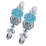 2Set Cabinet Knob Zinc Alloy Single Hole Closet Drawer Wardrobe Knob for Home Furniture Decoration1088D Wild Chrysanthemum - Rear View