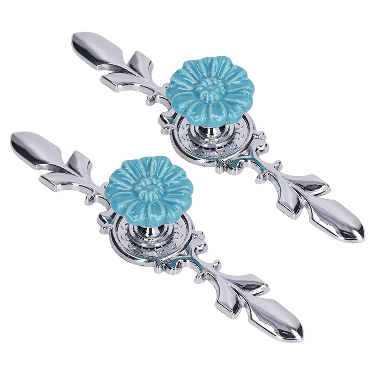 2Set Cabinet Knob Zinc Alloy Single Hole Closet Drawer Wardrobe Knob for Home Furniture Decoration1088D Wild Chrysanthemum