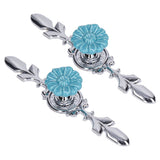 2Set Cabinet Knob Zinc Alloy Single Hole Closet Drawer Wardrobe Knob for Home Furniture Decoration1088D Wild Chrysanthemum - Close-Up Angle