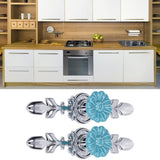 2Set Cabinet Knob Zinc Alloy Single Hole Closet Drawer Wardrobe Knob for Home Furniture Decoration1088D Wild Chrysanthemum - Extra Image