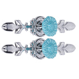 2Set Cabinet Knob Zinc Alloy Single Hole Closet Drawer Wardrobe Knob for Home Furniture Decoration1088D Sunflower - Side View