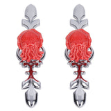 2Set Drawer Pull Knob Zinc Alloy Cabinet Wardrobe Closet Knob for Kitchen Furniture Decoration1077D Red Octopus - Top-Down View